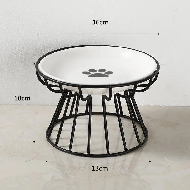 Ceramic For Dog Cat Elevated Feeder Drinker