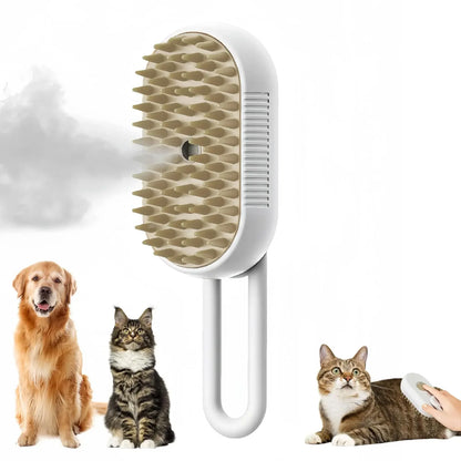 Cat Dog Pet Spray Massage Brush 3 in 1 One