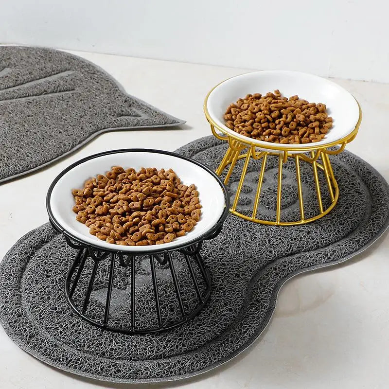 Ceramic For Dog Cat Elevated Feeder Drinker
