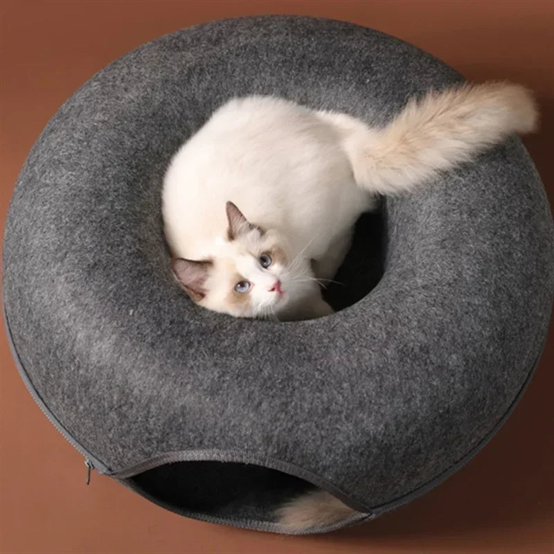 Felt Donut Bed for Cats House