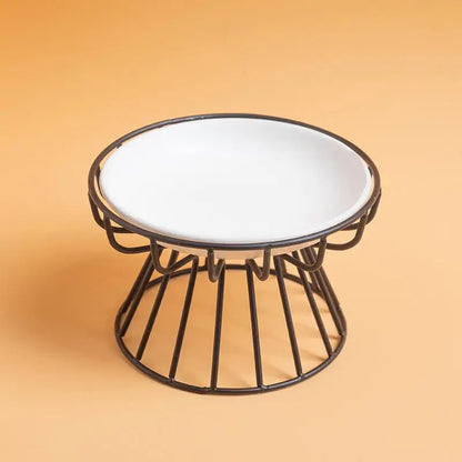 Ceramic For Dog Cat Elevated Feeder Drinker