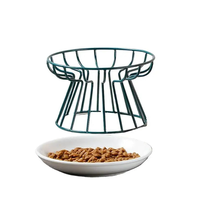 Ceramic For Dog Cat Elevated Feeder Drinker