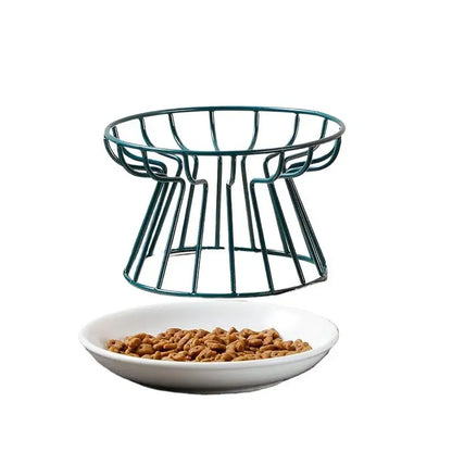 Ceramic For Dog Cat Elevated Feeder Drinker