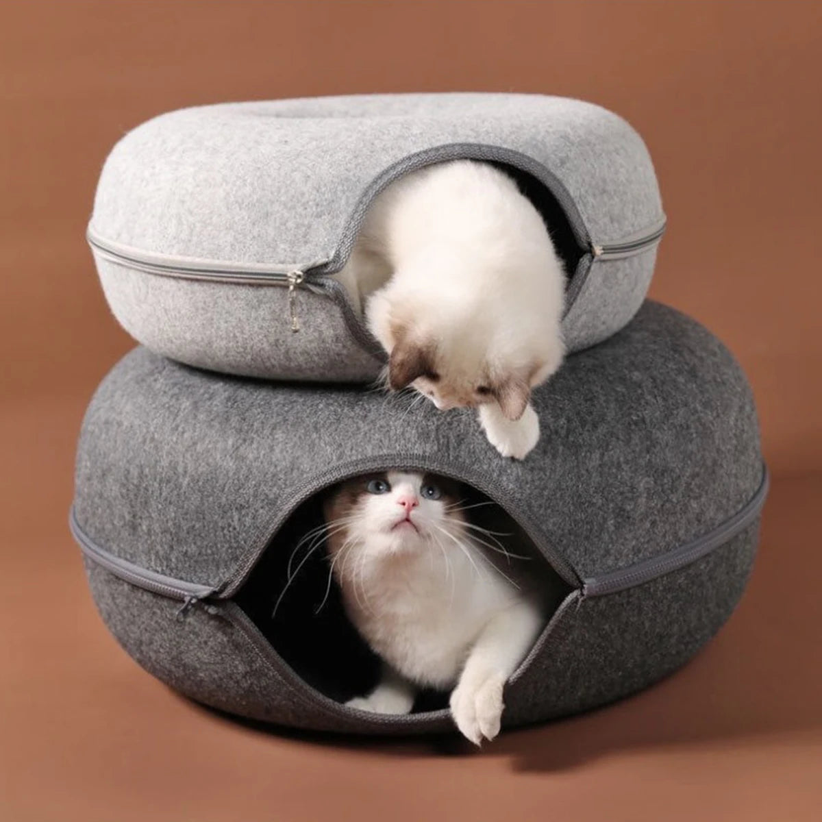 Felt Donut Bed for Cats House