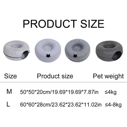 Felt Donut Bed for Cats House