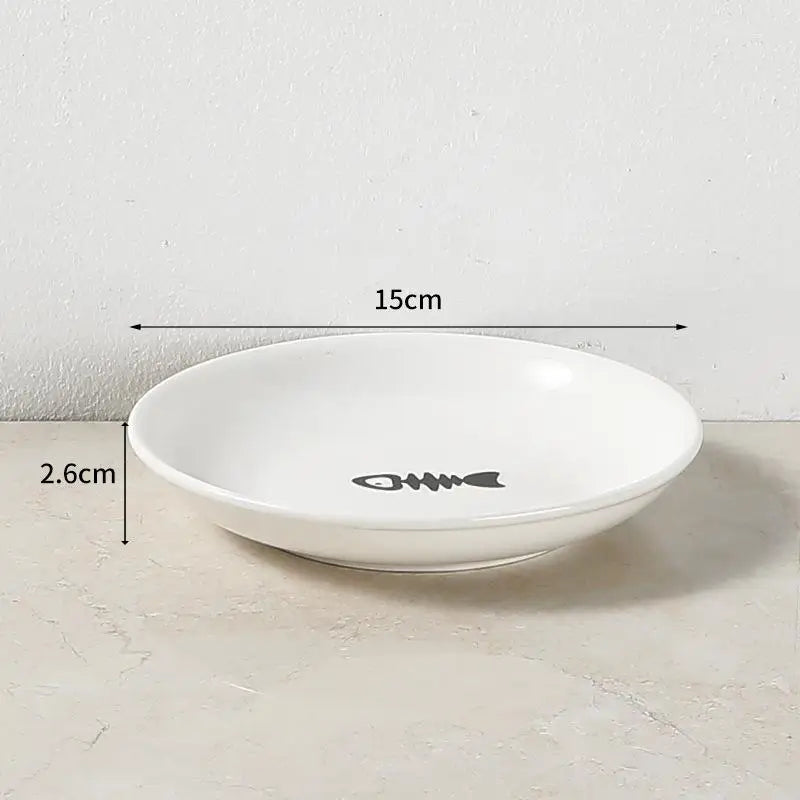 Ceramic For Dog Cat Elevated Feeder Drinker