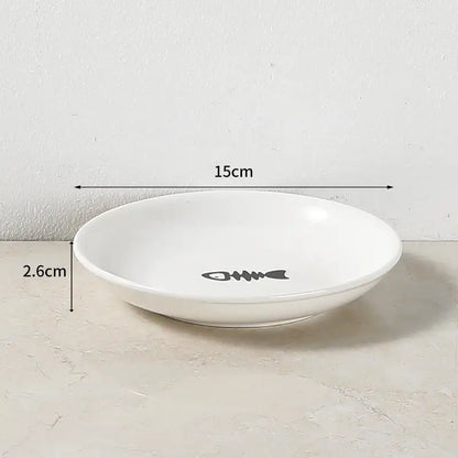 Ceramic For Dog Cat Elevated Feeder Drinker