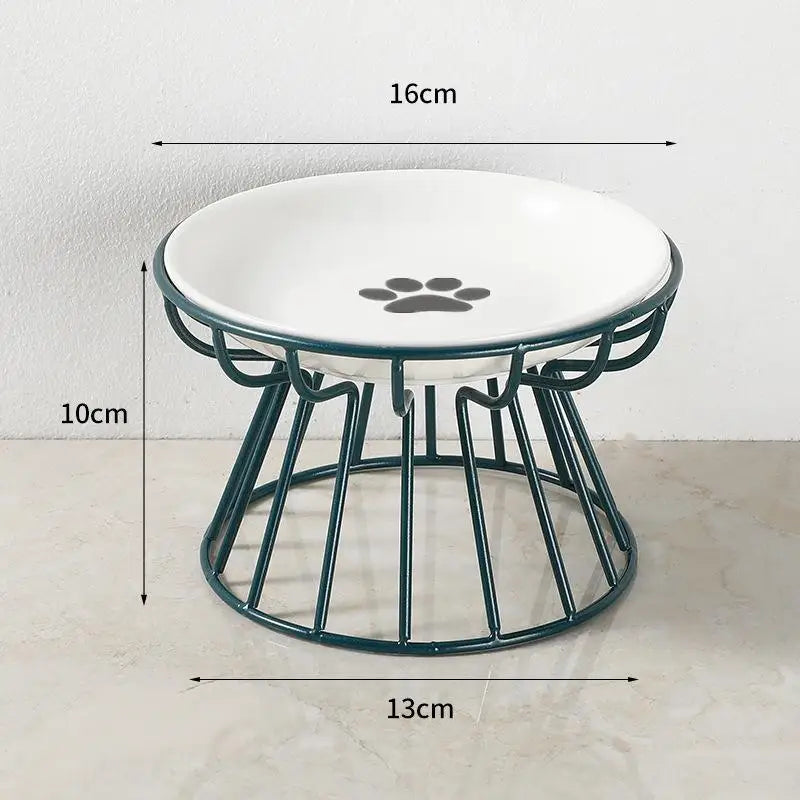 Ceramic For Dog Cat Elevated Feeder Drinker