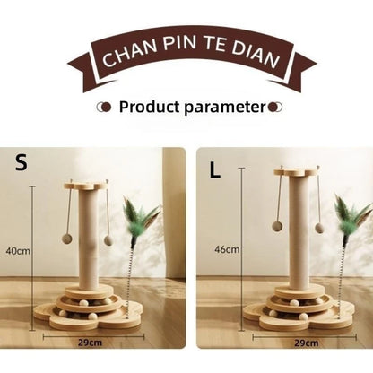 Cat Toy Solid Wood