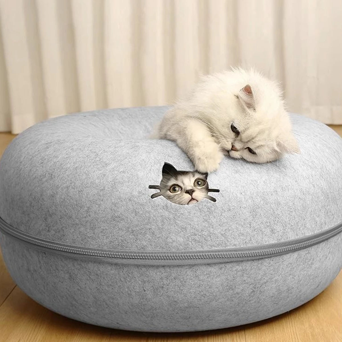 Felt Donut Bed for Cats House